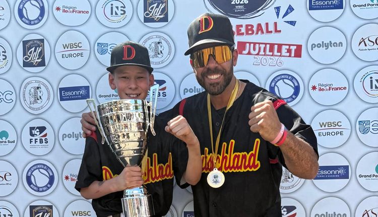 Azuma Awokou wird Europameister mit der U12-Baseball-Nationalmannschaft