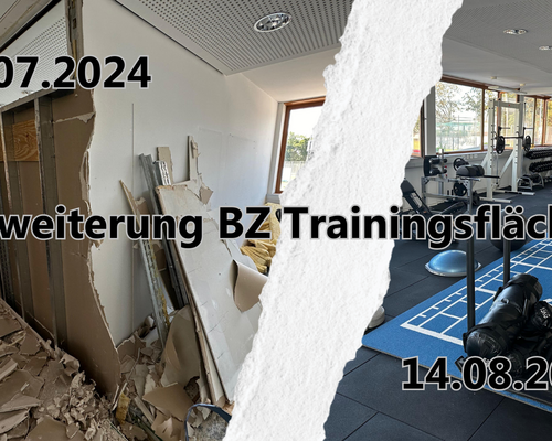 Erweiterung der Trainingsfläche im BZ