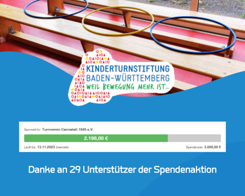 2.196,00 € Spenden gesammelt: „Fit und flexibel mit neuen Turnbänken!“