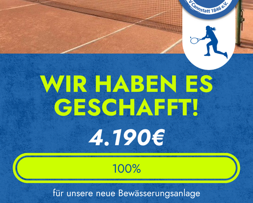 Crowdfunding erfolgreich: TV Cannstatt sammelt 4.190 € für neue Bewässerungsanlage
