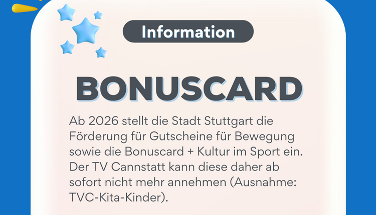 Wegfall der Gutscheine für Bewegung und Bonuscard-Abrechnung