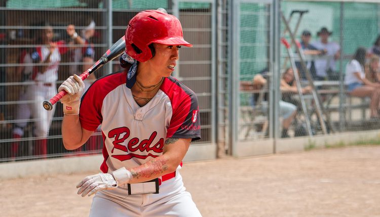 Makea-Al Kaluau von den Stuttgart Reds bei den Softball-Bundesliga-Playoffs gegen Paderborn