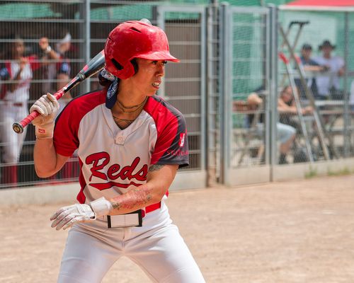 Makea-Al Kaluau von den Stuttgart Reds bei den Softball-Bundesliga-Playoffs gegen Paderborn