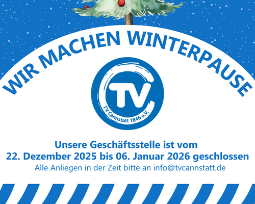 Die Vereinsverwaltung des TV Cannstatt macht im Dezember Weihnachtspause