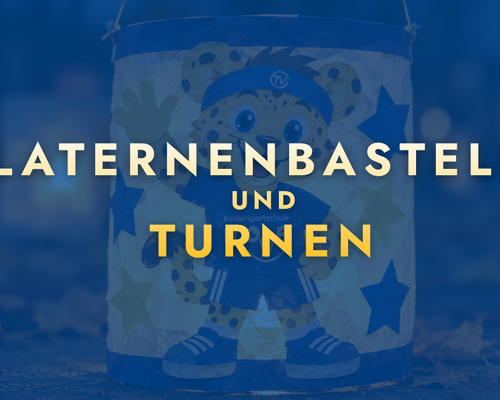 Handgebastelte leuchtende Movey-Laterne mit dem Maskottchen der Kindersportschule move.