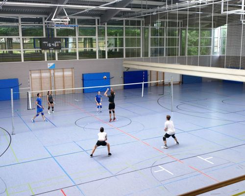 Volleyball bei TV Cannstatt am Wochenende - in der Halle und 'Open Air' - Ferienvolleyball täglich für alle daheim Gebliebenen